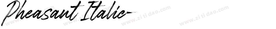 Pheasant Italic字体转换